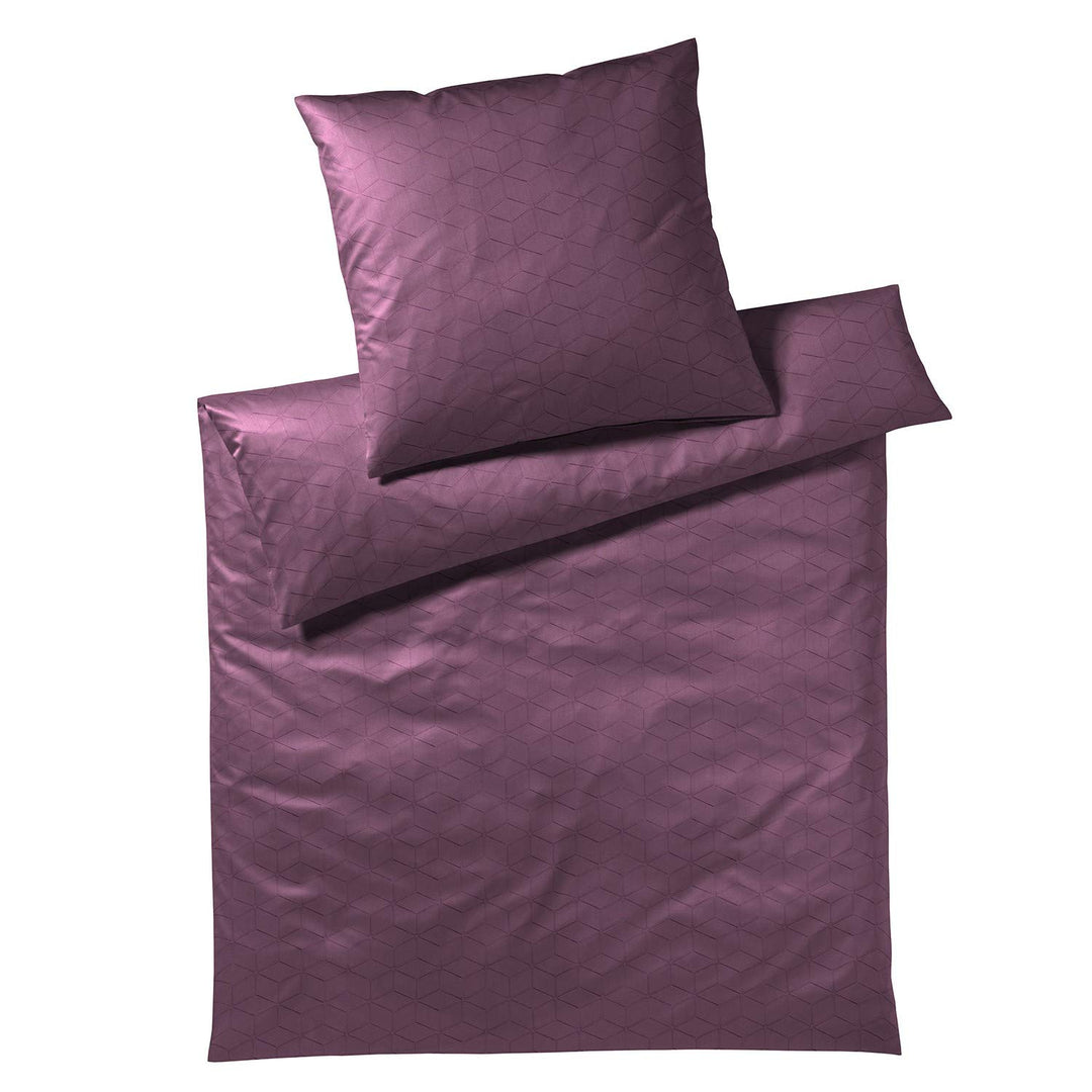 Joop! Bettwäsche Vision Shiny Plum 1 Bettbezug 200 x 200 cm + 2 Kissenbezüge 80 x 80 cm, 1 Bettbezug