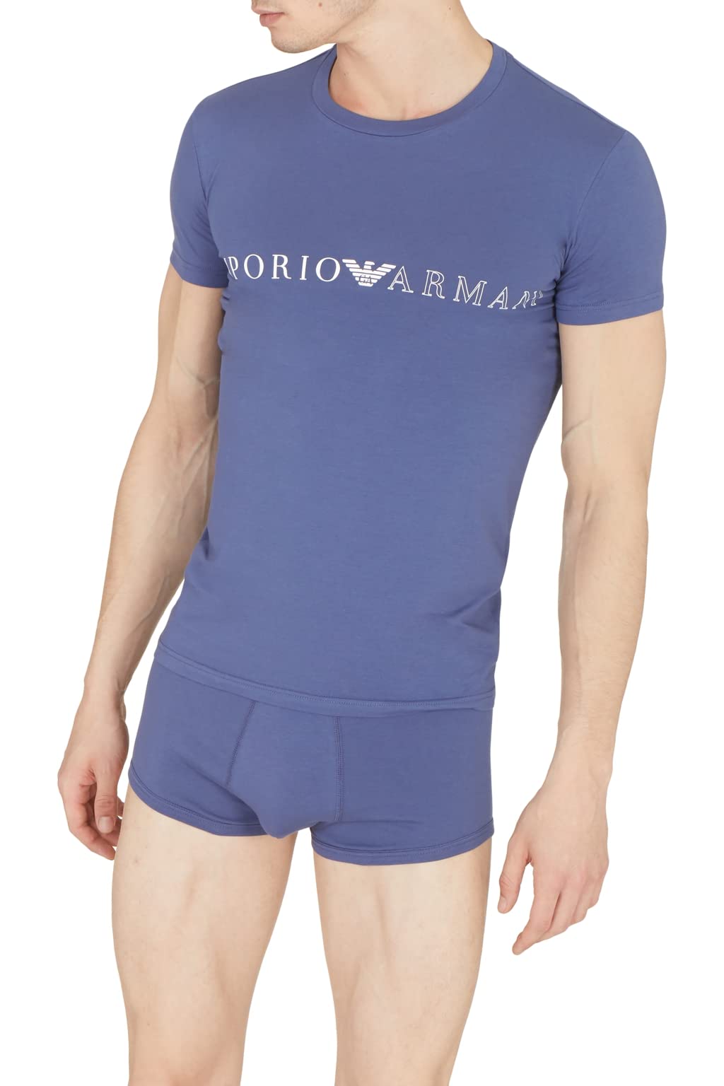 Emporio Armani Herren The New Icon T-Shirt XXL Denim, XXL Denim