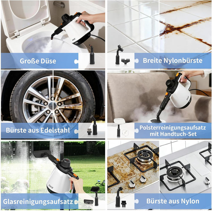 Dampfreiniger Handgerät, 110℃ Steam Cleaner zur effizienten Reinigung, vielseitiger Dampfreiniger fü