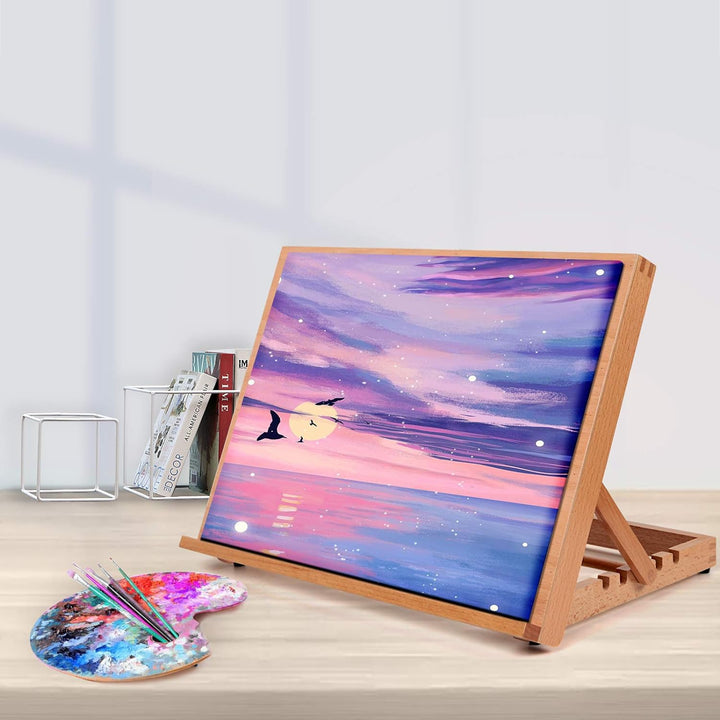 Falling in Art 5-Positionen-Holz-Zeichentisch-Staffelei Zeichen- und Skizzierbrett, 41 x 31 cm 16 1/