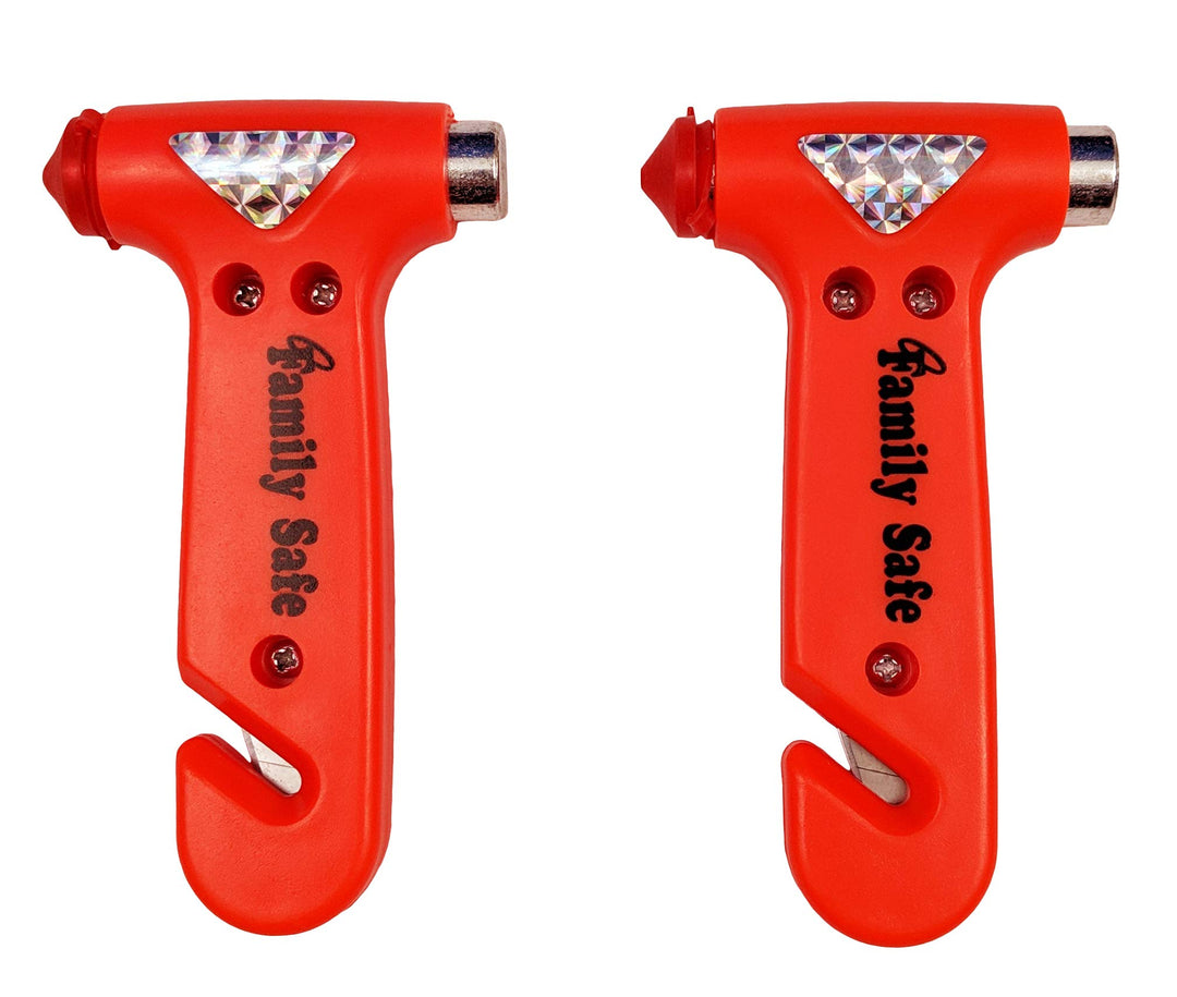 Family Safe Sicherheitsgurtschneider Fensterbrecher Notfall Flucht Multi Tool Orange ns-837-2pk