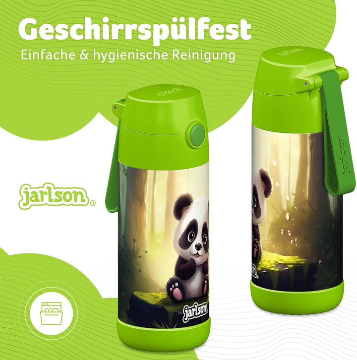 Jarlson® Trinkflasche Kinder Edelstahl MALI [THERMOSFLASCHE] - Kindertrinkflasche Auslaufsicher - Th