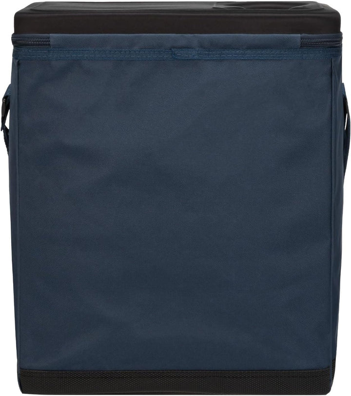 anndora Kühltasche XL 40 Liter - Isotasche Kühlbox Picknicktasche Farbauswahl XL long: Navy Blau Wei