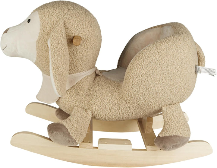 Sterntaler Schaukeltier Schaf Flocke - Schaukeltier aus Plüsch mit weicher Sitzfläche - Schaukelpfer