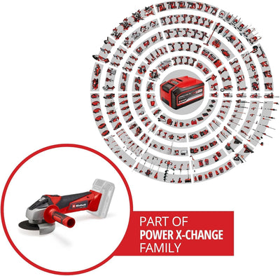 Einhell Akku-Winkelschleifer TC-AG 18/115 Li-Solo Power X-Change (18 V, 115 mm Scheibendurchmesser,