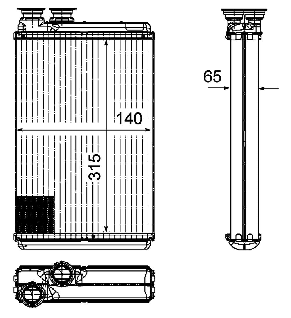 MAHLE AH 195 000P Innenraum-Wärmetauscher BEHR PREMIUM LINE