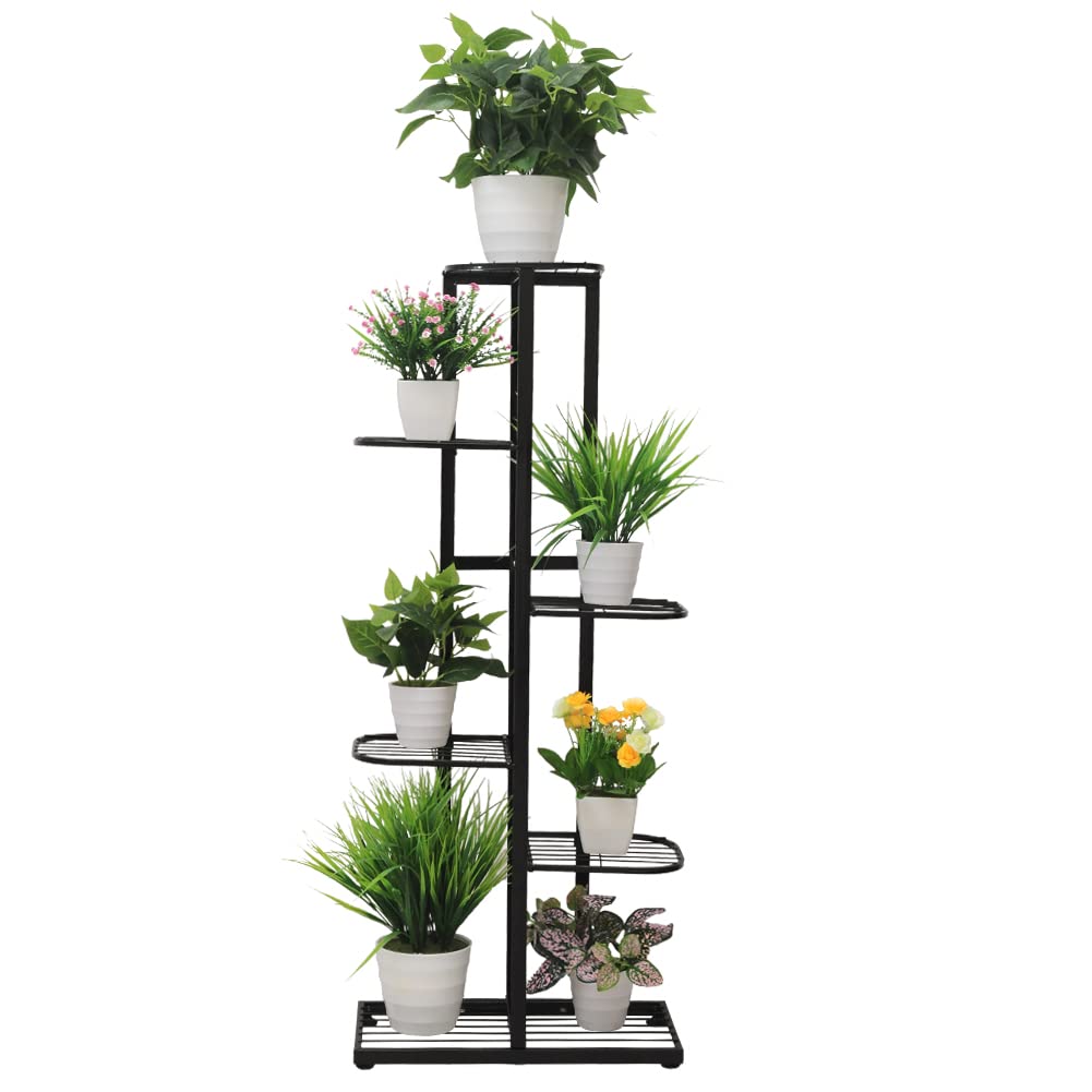 Cre Cra Blumenständer Metall mit 6 Ebenen,Blumentreppe Modern Pflanzentreppe für innen und aussen Ga