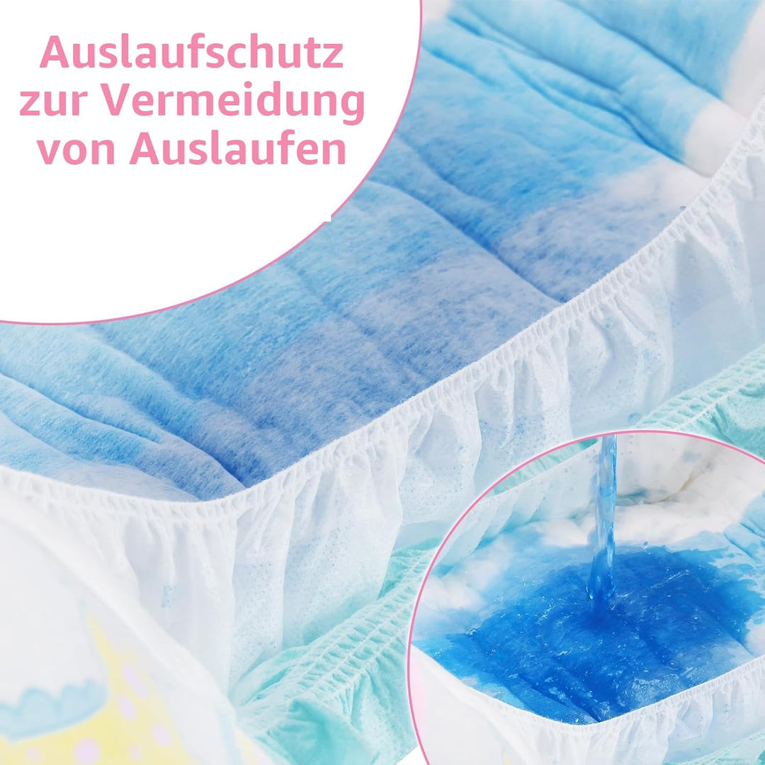 LittleForBig 5500-5800 ml Verstellbarer Klettverschluss Erwachsenen Gedruckten Windeln 10 Stück - Ba