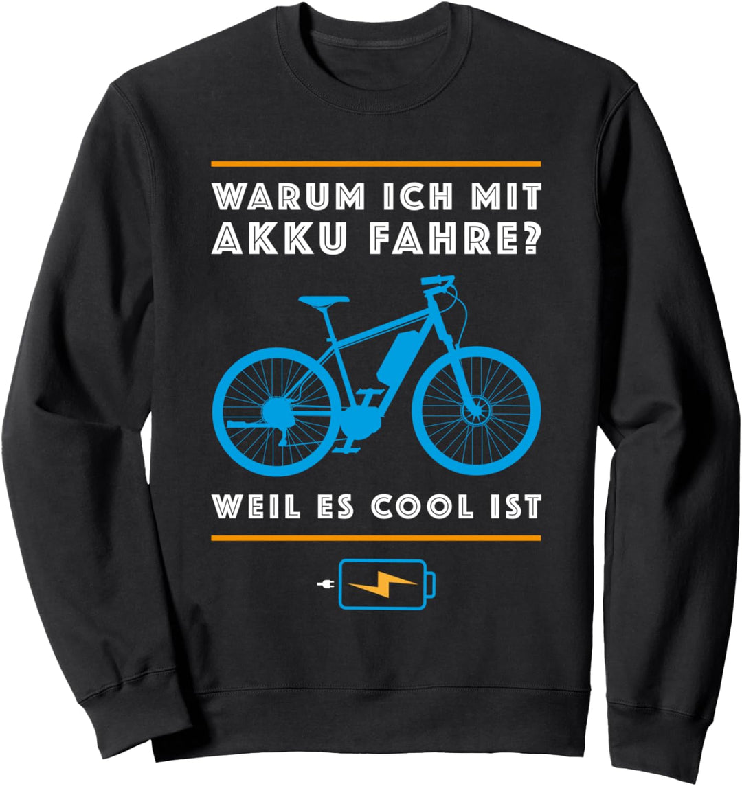 Lustige Elektrofahrrad Retro Outfit E-Fahrrad Sprüche E-Bike Sweatshirt