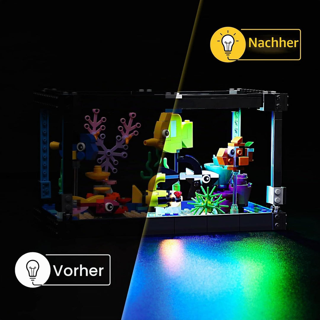YEABRICKS LED Licht für Lego-31122 Creator 3-in-1 Fish Tank Bausteine Modell (Lego Set Nicht enthalt