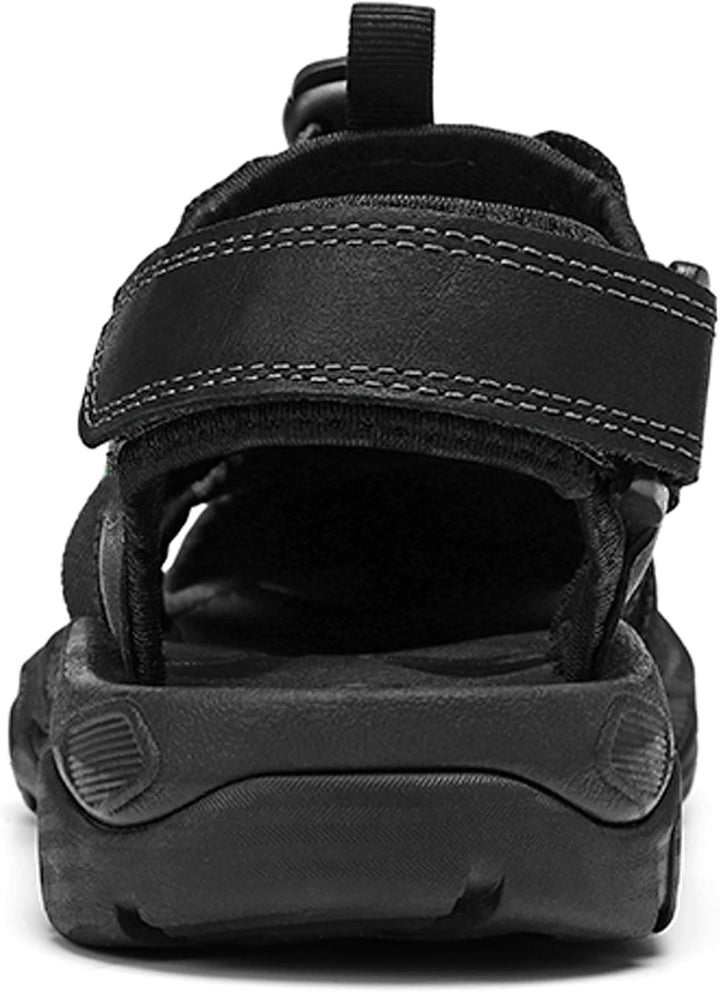 Herren Sandalen Leder Strand Trekkingsandalen Outdoorschuhe Sommer Wanderschuhe Männer Sport-Outdoor