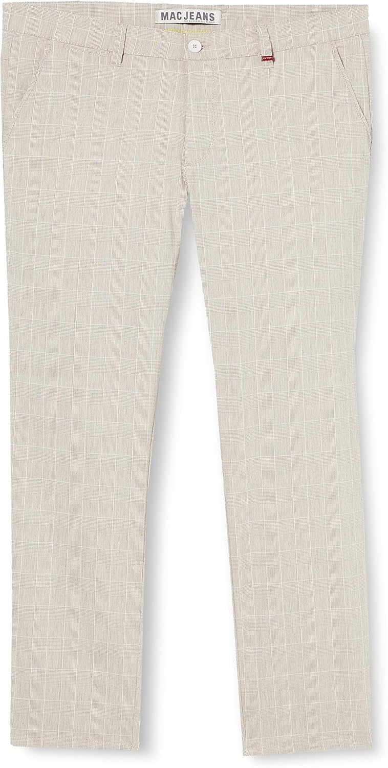 MCA Herren Lennox Hose, per Pack Beige (Cream White Check 203K), W34(Herstellergrösse: 34/32)
