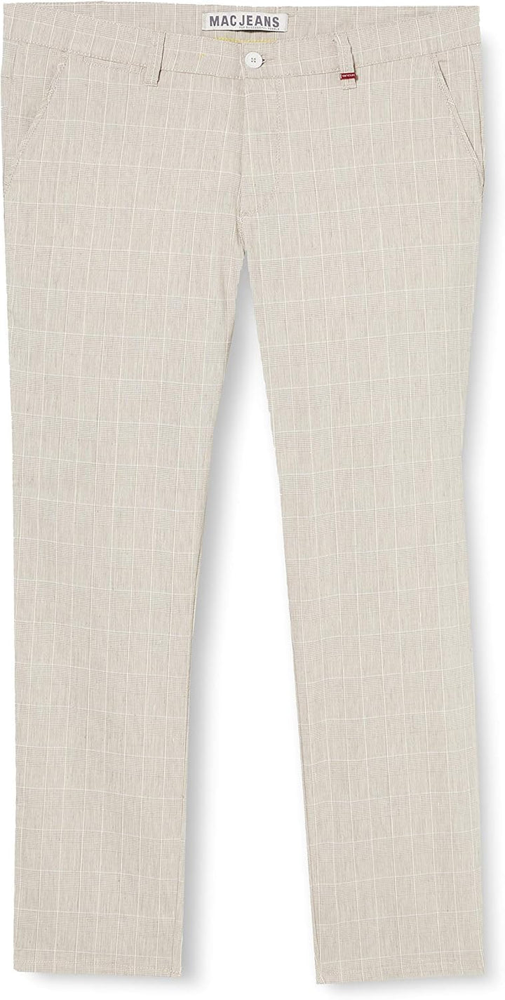 MCA Herren Lennox Hose, per Pack Beige (Cream White Check 203K), W34(Herstellergrösse: 34/32)
