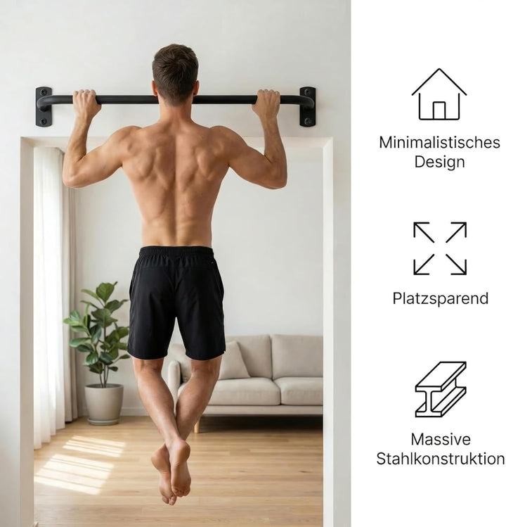 KFA8 Klimmzugstange Wand - Premium Pull Up Bar für effektives Krafttraining Zuhause - modernes Desig