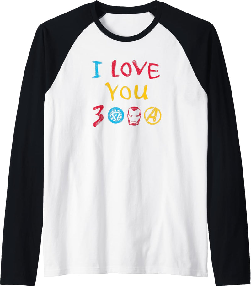 Marvel Avengers: Endgame I Love You 3000 Drawing Raglan