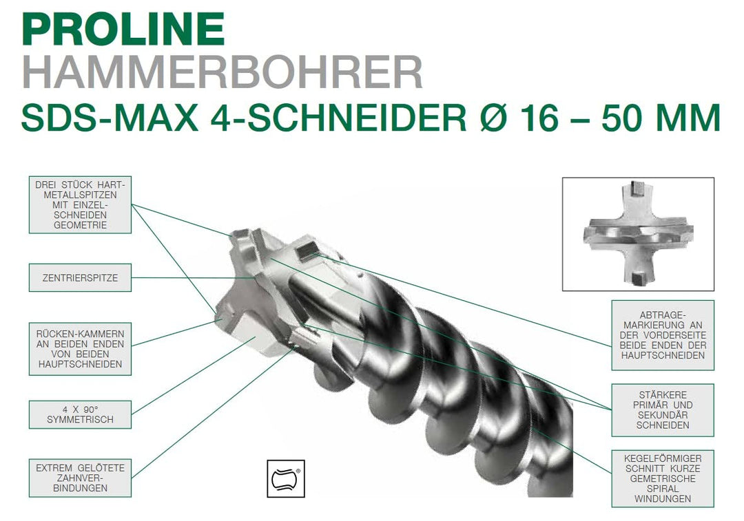 Hitachi SDS-Ma x -Bohrer Power Super 50 x 520 mm (GL570 mm)