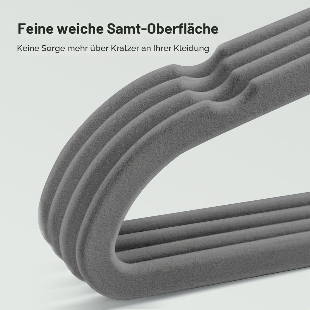 Kleiderbügel für Kinder, 35 cm Kinderkleiderbügel aus Samt, rutschfeste Kleiderbügel mit 360°-Drehha