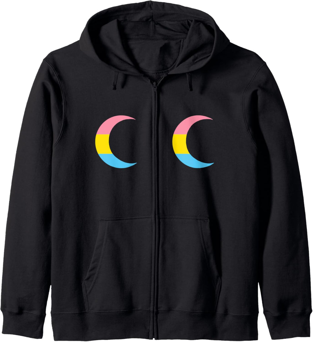 Pansexual Moon Boobs LGBTQIA Aesthetic Pan Pride Flag Space Kapuzenjacke