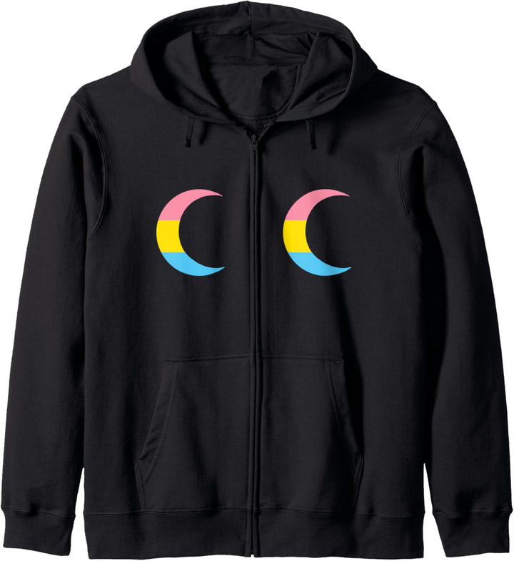 Pansexual Moon Boobs LGBTQIA Aesthetic Pan Pride Flag Space Kapuzenjacke