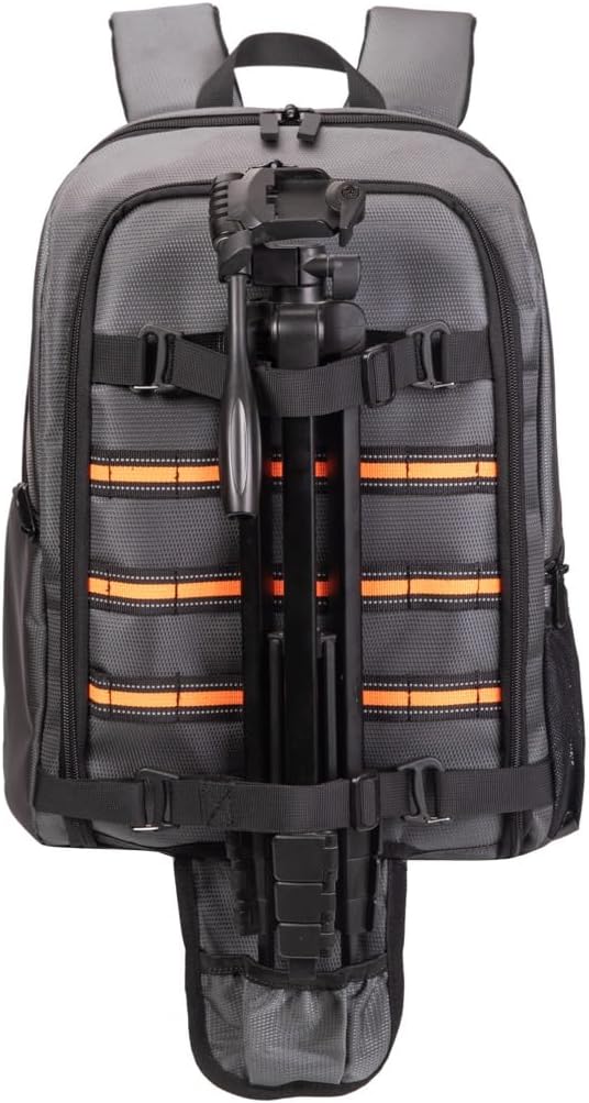 Kamera Rucksack 23L Fotografie Kamera Tasche, kompatibel mit Kamera DSLR, 15.6'' Laptop, Stativ Grau