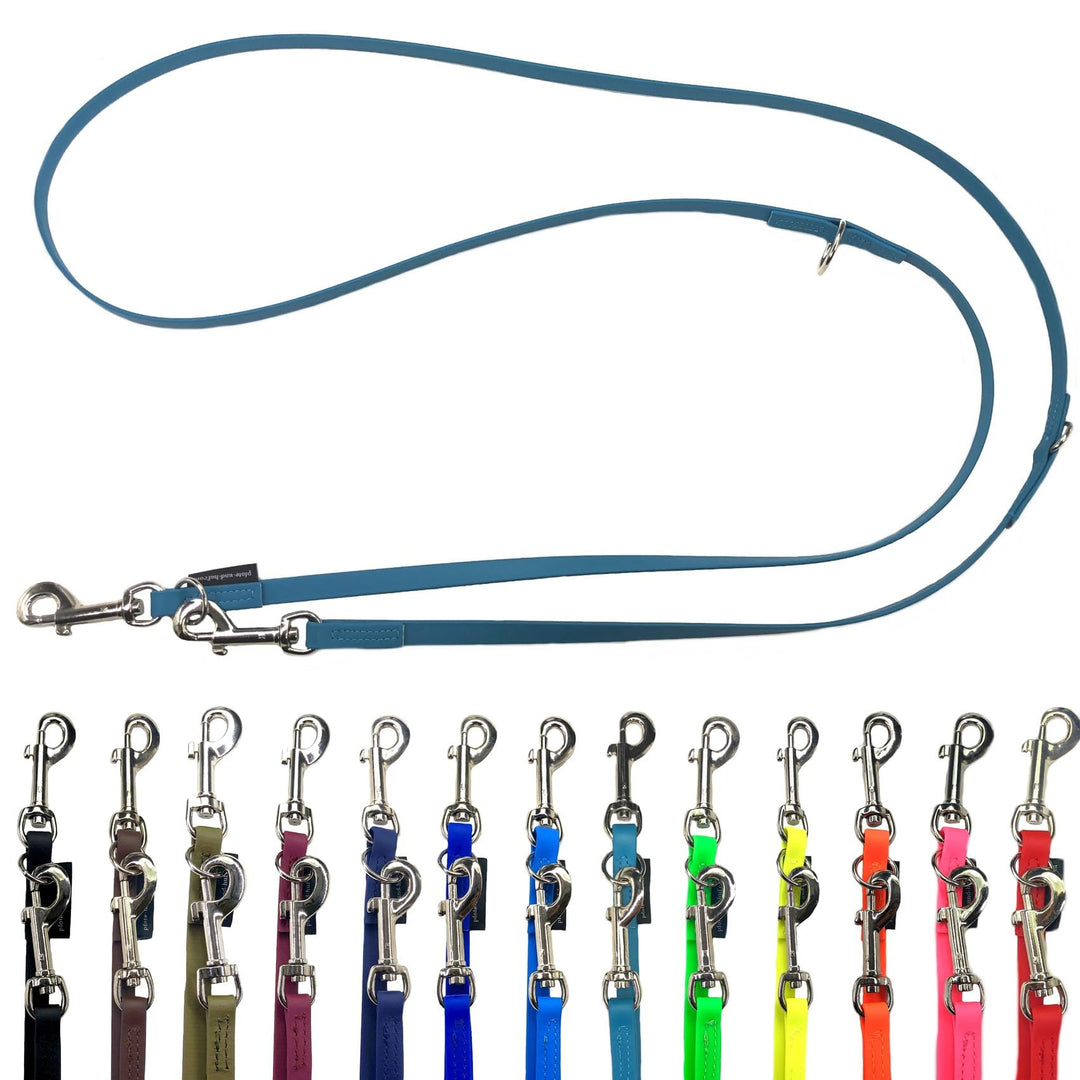 Biothane Hundeleine kleine Hunde/grosse Hunde verstellbar 2m / 2,40m / 2,80m / 3,50m / 5m SILBERNER