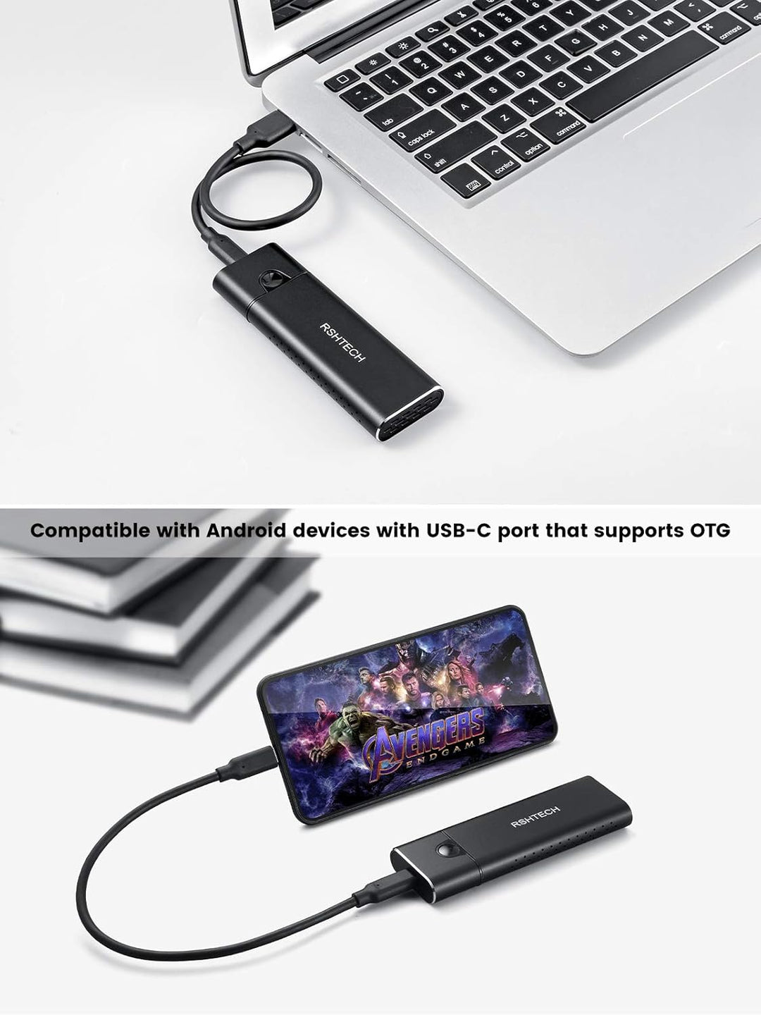 Aluminum M.2 NVMe SATA SSD Gehäuse RSHTECH M.2 NVMe USB Adapter RTL9210B chip unterstützt USB 3.1 Ge