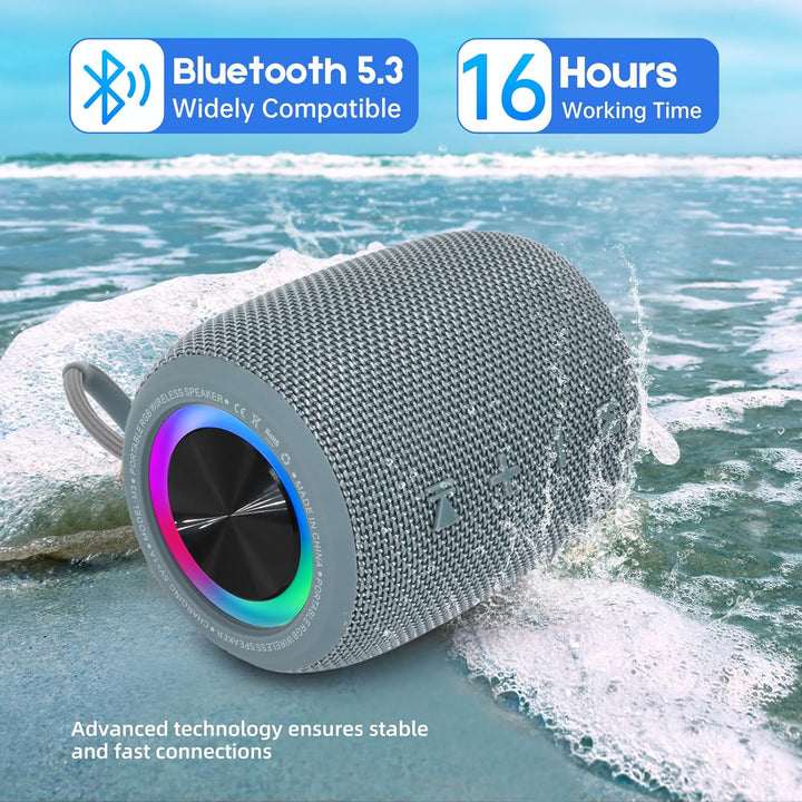 SENXINGYAN 20W Bluetooth Lautsprecher – Tragbare Musikbox mit 360° Stereo-Sound, LED-Lichtshow, IPX6