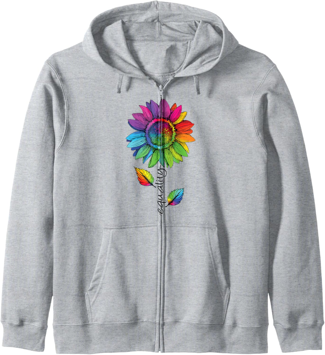 LGBTQ Regenbogen Sonnenblume Gay Pride Gleichheit Blume Kapuzenjacke