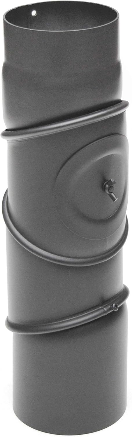 raik Rauchrohrbogen/Ofenrohrbogen Multibogen mit Tür 4-teilig 0-90° drehbar 130 mm Durchmesser 2 mm