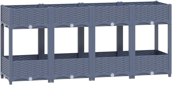 vidaXL Hochbeet Blumenkasten Gartenbeet Pflanzkasten Gemüsebeet Pflanzbeet Frühbeet Blumenbeet Pflan