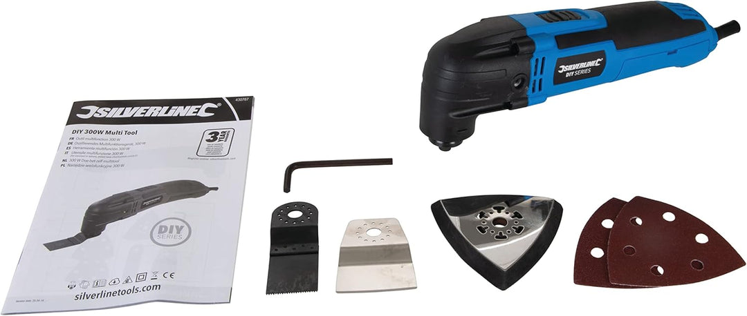 Silverline 430787 DIY 300 W Multitool 300 W UK, Mehrfarbig, 1 Stück Einzeln, Einzeln