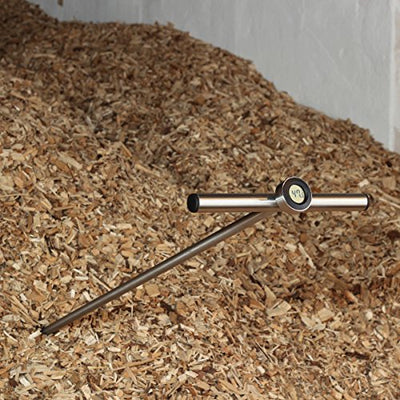 AGRETO Temperaturmesssonde, Heusonde, 2,8 m Lanzenlänge, robustes Messgerät, Messbereich bis 110 °C,