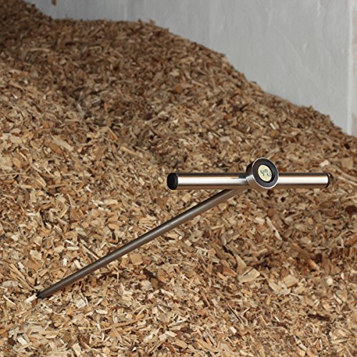 AGRETO Temperaturmesssonde, Heusonde, 2,8 m Lanzenlänge, robustes Messgerät, Messbereich bis 110 °C,