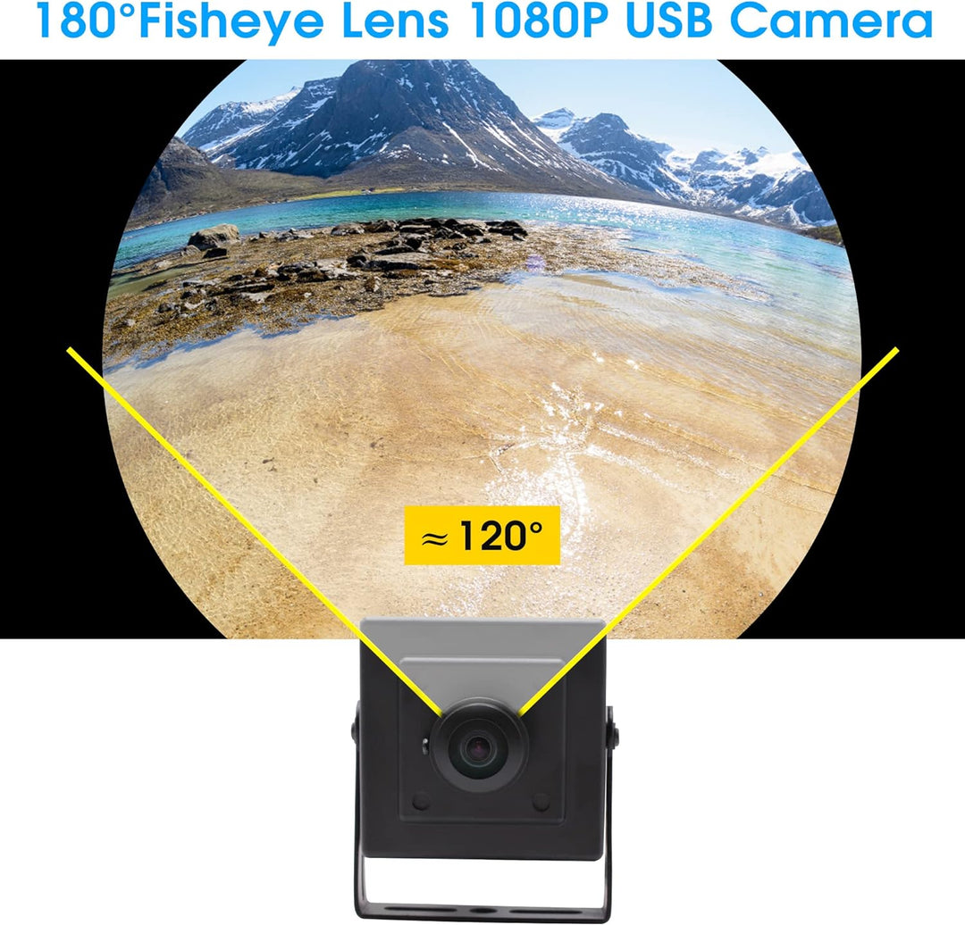 ELP 180 Grad Fisheye Objektiv Weitwinkel 1080P Mini Box Webcam USBFHD01M-BL180 USB Videokamera mit F