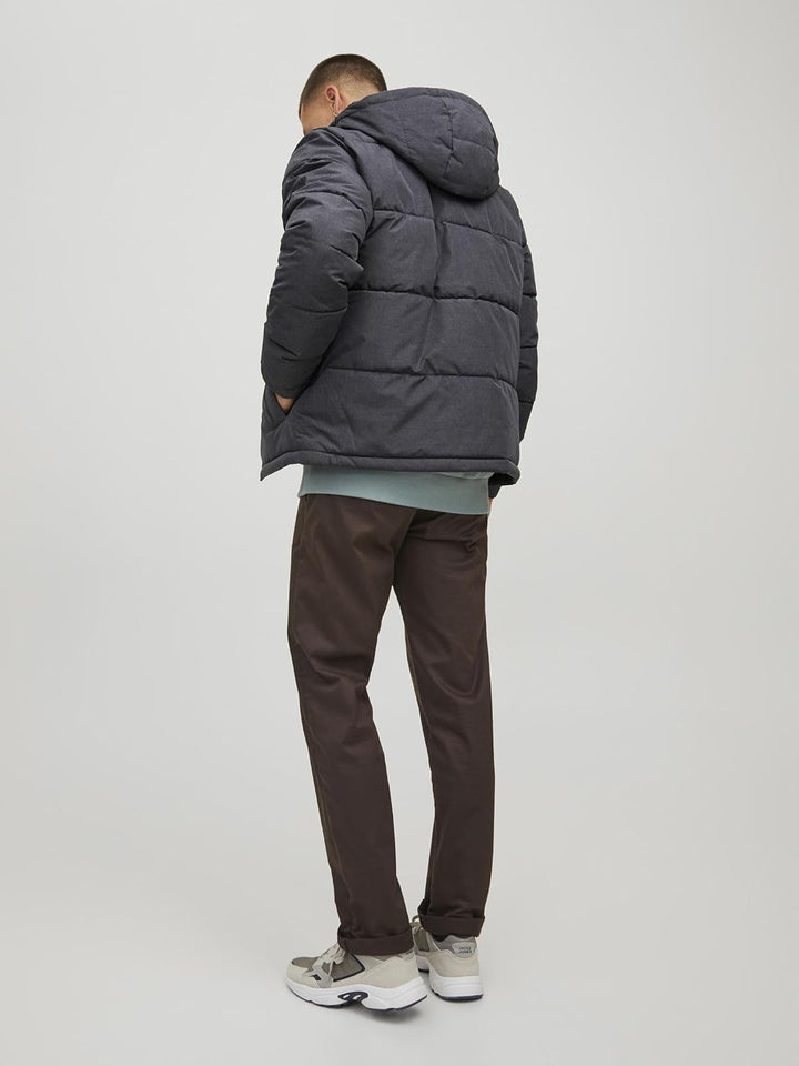 JACK & JONES Brady Puffer Coat M Dark Grey Melange, M Dark Grey Melange