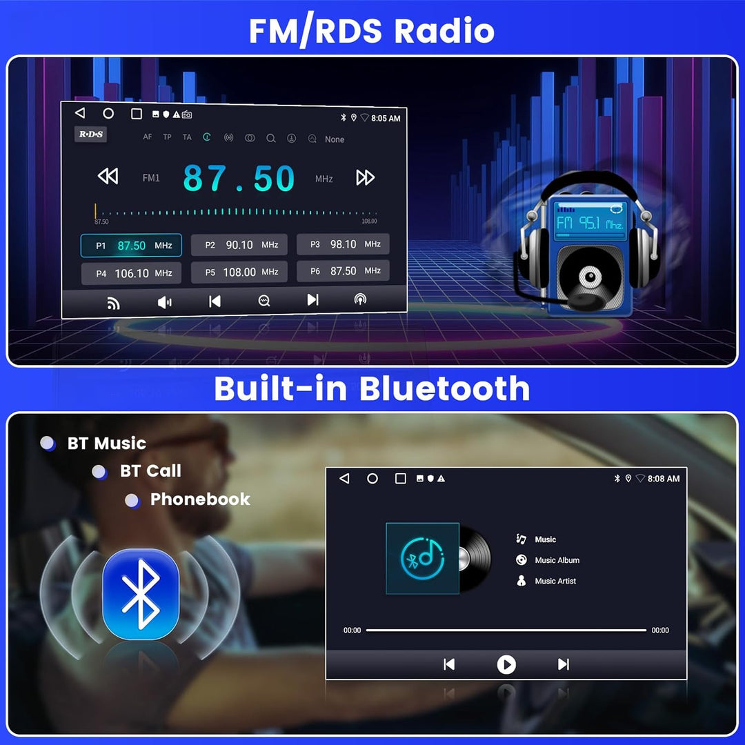 Radio für VW Golf 5 Golf 6 Skoda Polo Passat Tiguan Touran Android 2+64G mit Wireless CarPlay Androi