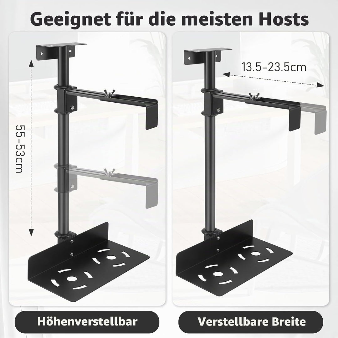 PC Halterung Unter Schreibtisch,PC Halterung,Einstellbare Höhe 50–530 Mm,Breite 135–225 Mm,Bis Zu 35