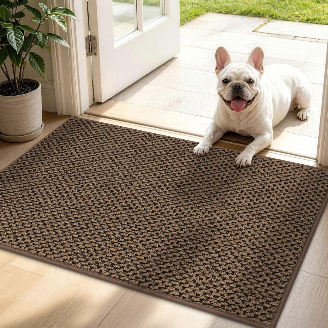 JSEI Fussmatte Innen 50 x 80 cm, Schmutzfangmatte rutschfest waschbar, Türmatte für Haustür Flur Ein