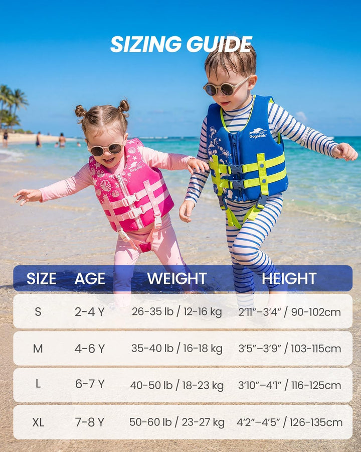 Gogokids Jungen Mädchen Schwimm Weste Schwimmen Jacke - Kinder Schwimmende Badeanzug Bademode Schwim