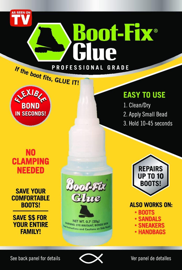 Boot-Fix Schuhkleber: Sofortiger professioneller Schuhreparatur-Kleber. .7 oz (20g), .7 oz (20g)
