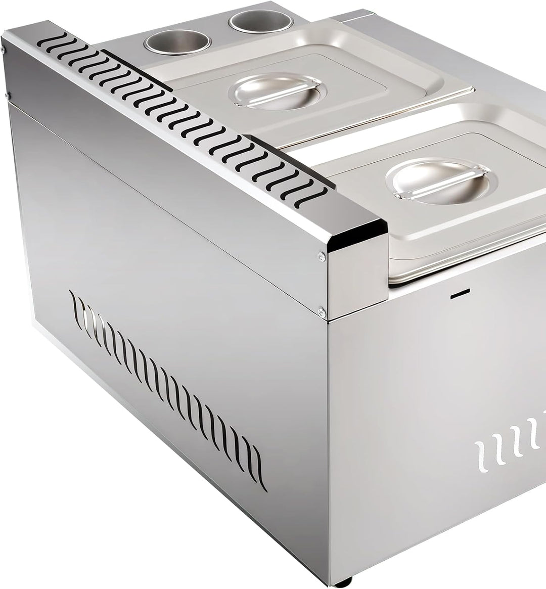 Professionelle Doppelfriteuse Gas 2x6L für Gastro | Friteuse mit Fett und Öl, Deep Fryer für Pommes