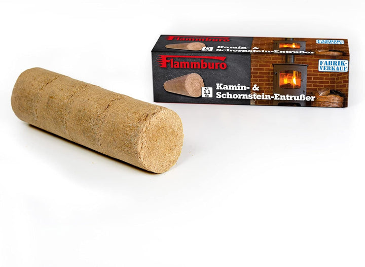 FLAMMBURO Entrusserblock - 12er Pack - Entrusser zum Entfernen von Russ im Herdfeuer, Kaminofen und