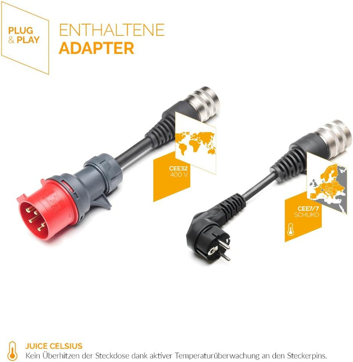Juice Booster 2 Basic Set, Mobile Wallbox 22kW Installationsfrei, Ladegerät für BEV mit Typ 2 Ladeka