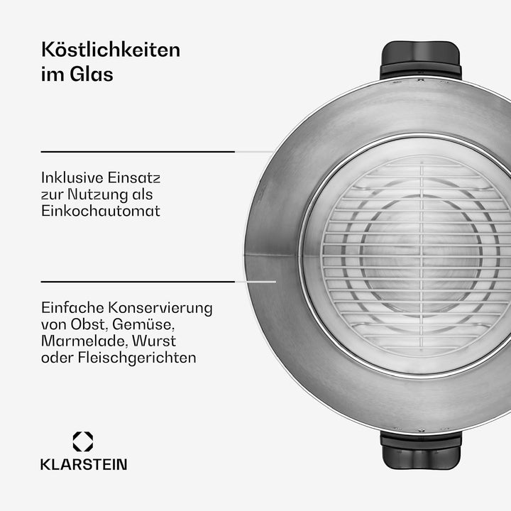 Klarstein KonfiStar 60 Digital Einkochautomat Einkochtopf Einkocher Heissgetränkespender,60 Liter, 2