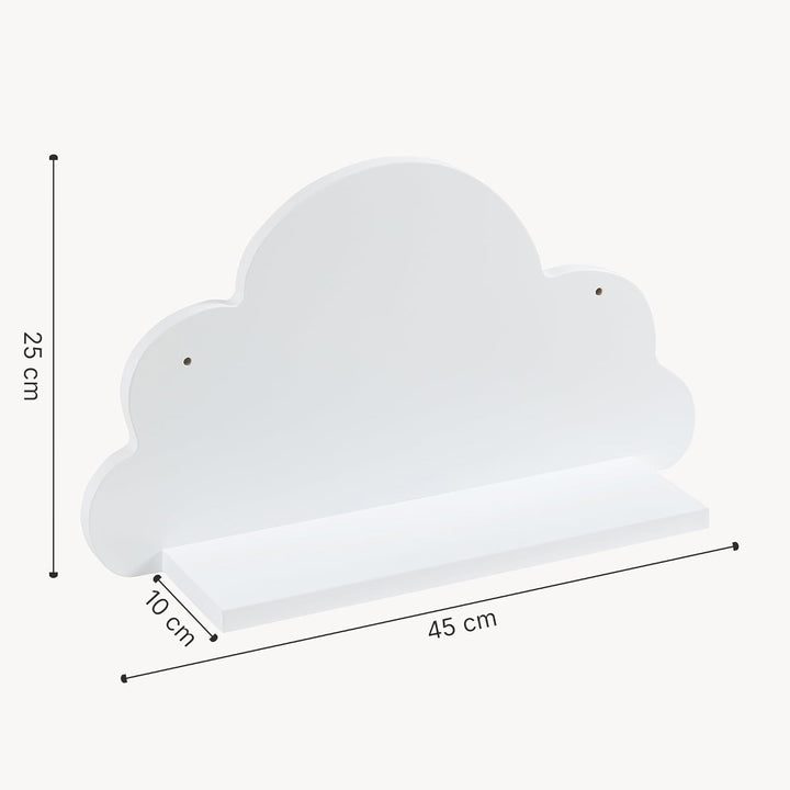 [en.casa] Kinder-Wandregal Skanderborg bis 2 kg pro Regal Wandboard für Kinderzimmer Hängeregal Kind