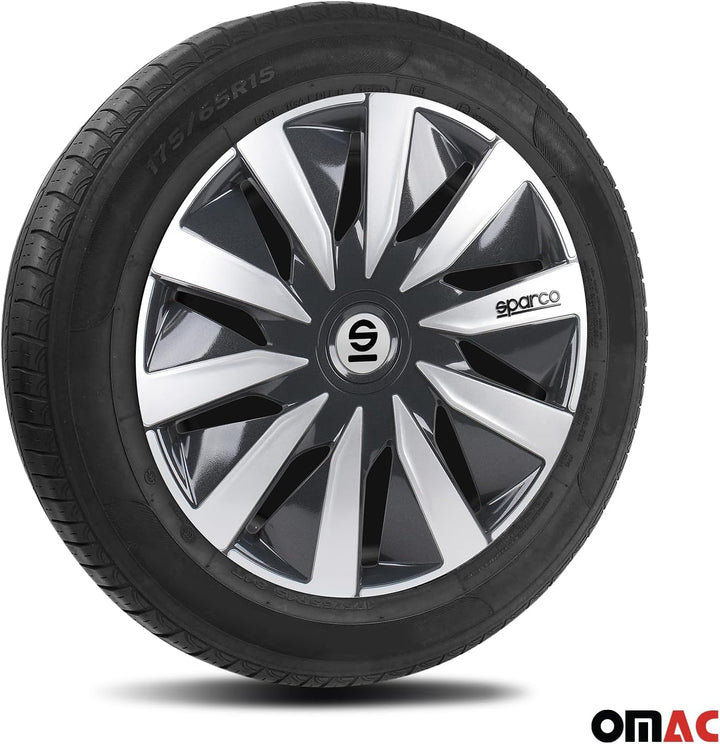 Satz Sparco Radzierblenden Lazio 16-Zoll Grau/Silber 16" Grau, 16" Grau
