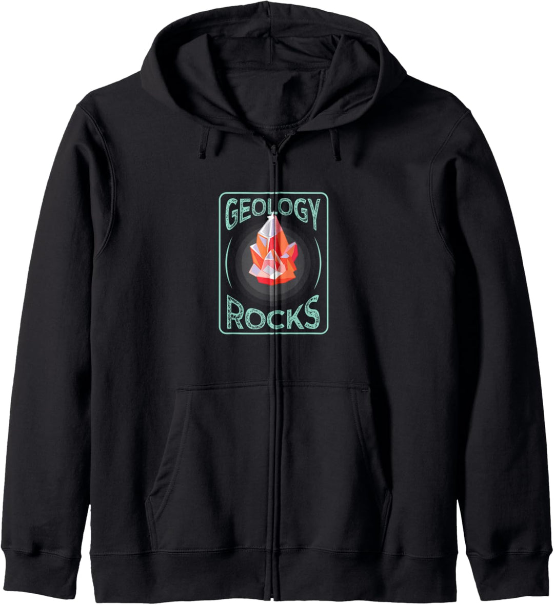 Geologie Steine Geologe Quarz Kristall Geschenk Kapuzenjacke