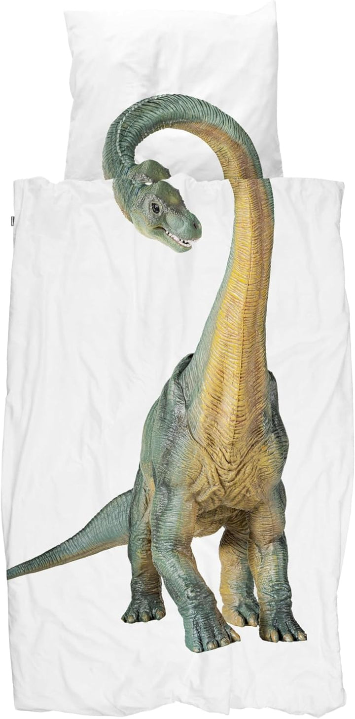 Snurk Bettwäsche-Garnitur Dino Bronto Grösse 135 x 200 cm inkl. 1 Kissenbezug 80 x 80 cm