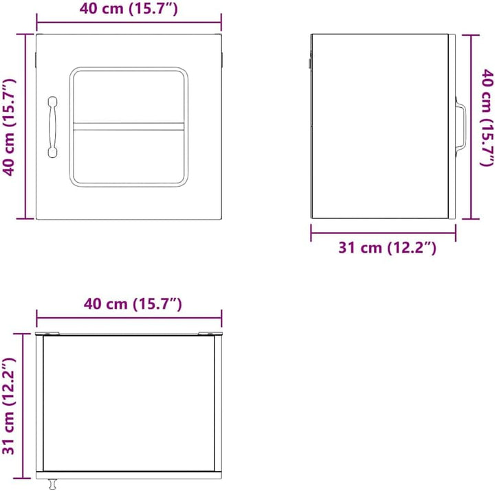 vidaXL Geschirrspülerfront Kalmar Braun Eichen-Optik 40 x 31 x 40 cm, Eleganter moderner Küchenregal