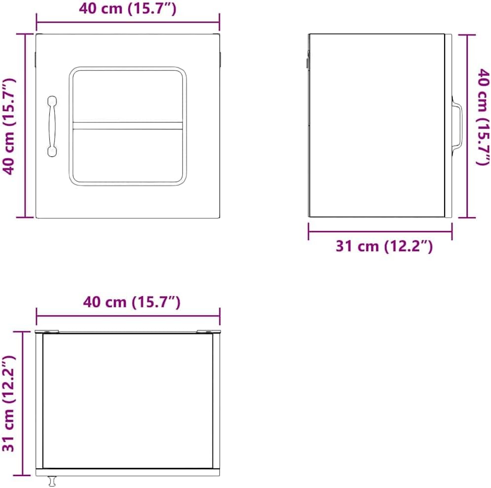 vidaXL Geschirrspülerfront Kalmar Sonoma-Eiche 40 x 31 x 40 cm, Eleganter moderner Küchenregal, gros